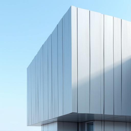 Rivestimento metallico per facciata di edificio moderno
